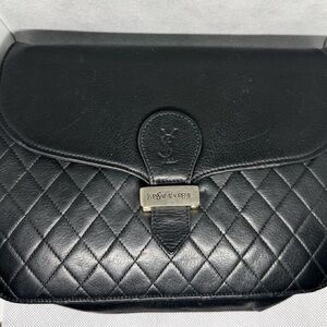 Yves Saint Laurent (YSL) Black Quilted Leather Shoulder Bag